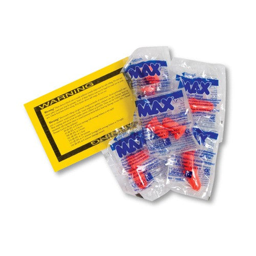 Disposable MAX Tapered Earplugs, 5 pairs