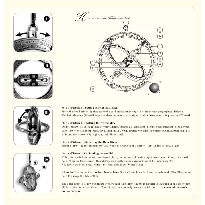 60mm Pocket Sundial