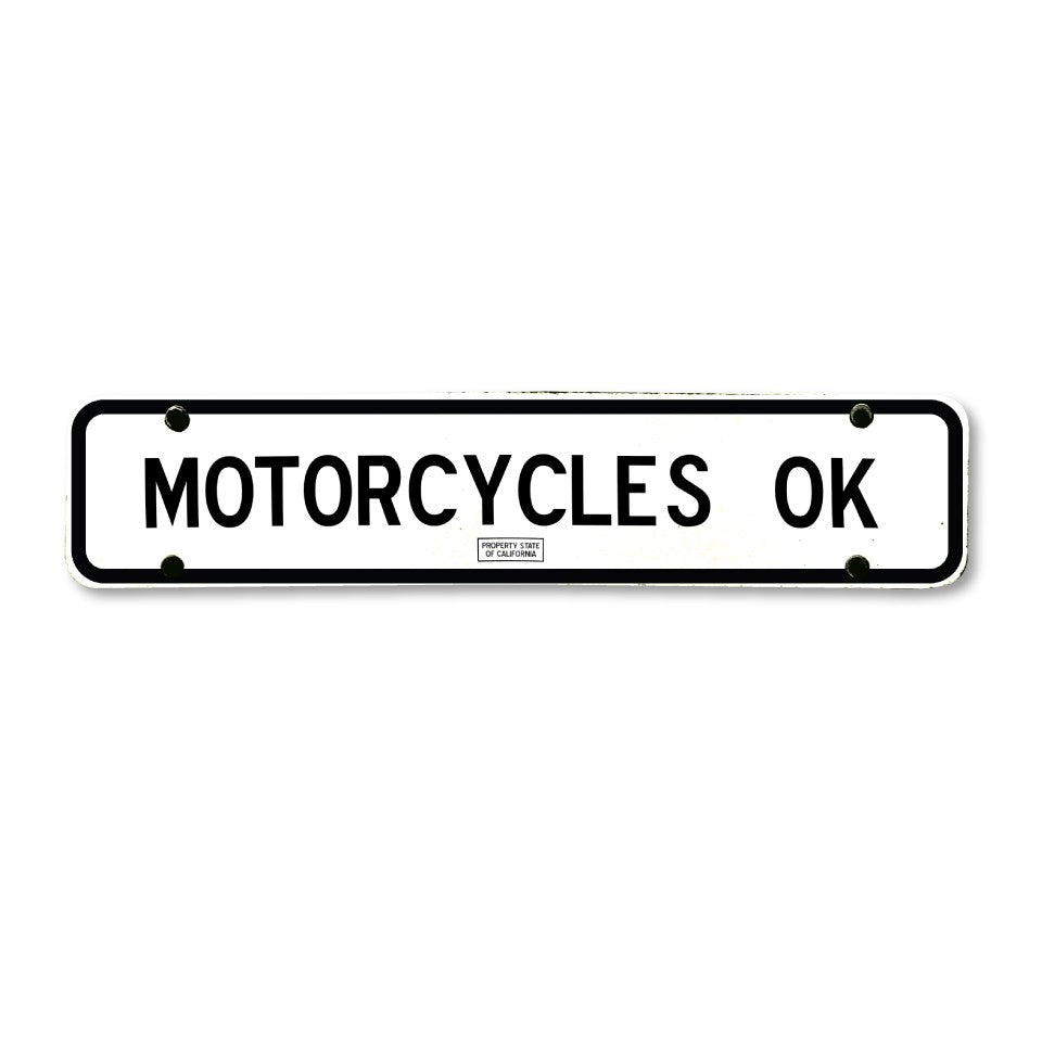 Motorcycles OK Aluminum Sign