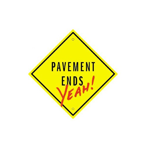 Pavement Ends Sticker