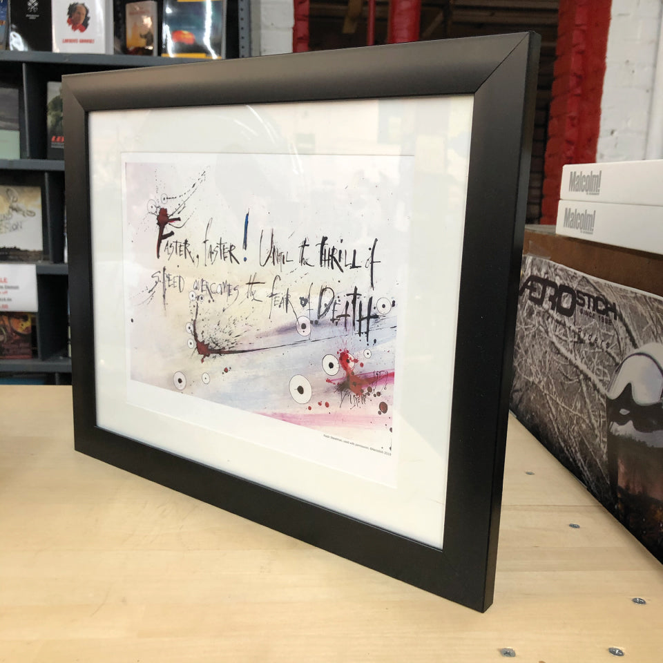  Faster, Faster! Framed Print