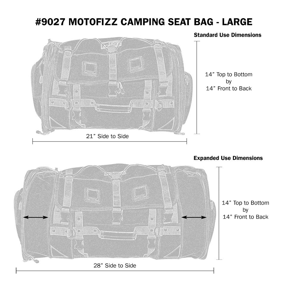 Large Motofizz Camping Seat Bag