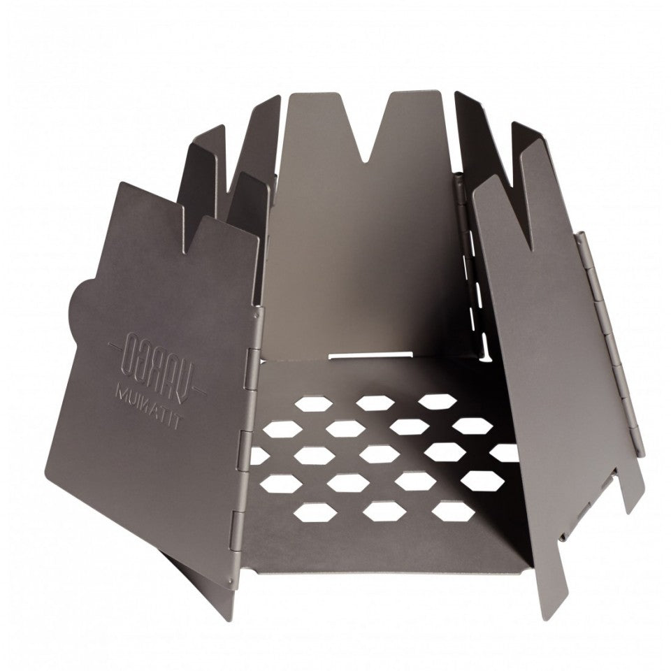 Titanium Hexagon Fold-Flat Wood Stove